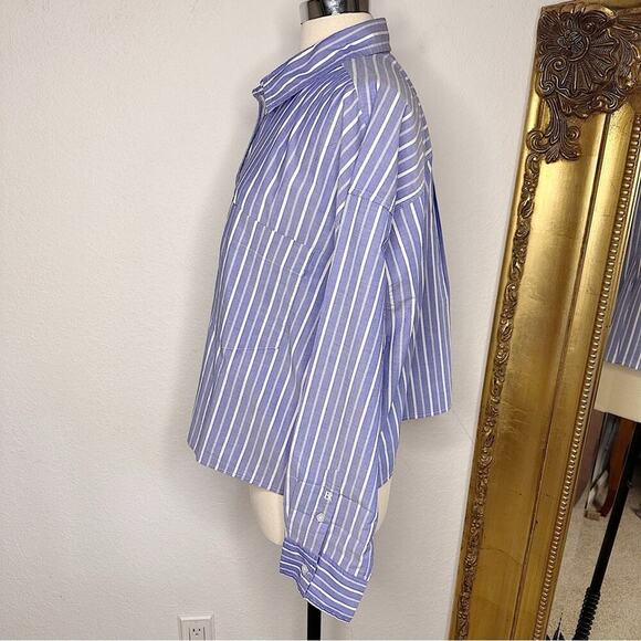 NWT Banana Republic Factory Cotton Stripe Button Front Popover Size XXL - Picture 5 of 8